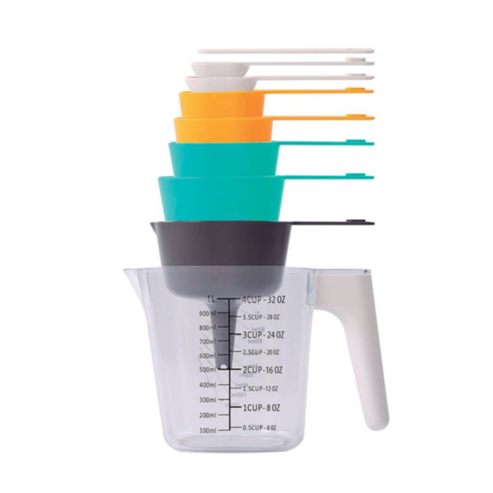 Creative Cooking 9 Piece Measuring Cup Set In Multi