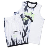Anta Boys 2 Piece Game Suit In White & Green