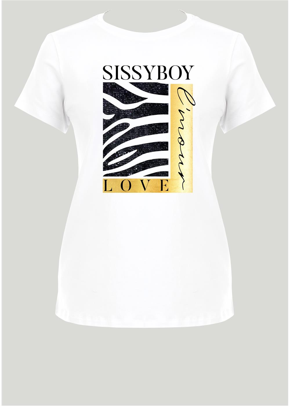 Sissyboy T30587 Regular Fit Multi -Tec Logo Tee  White