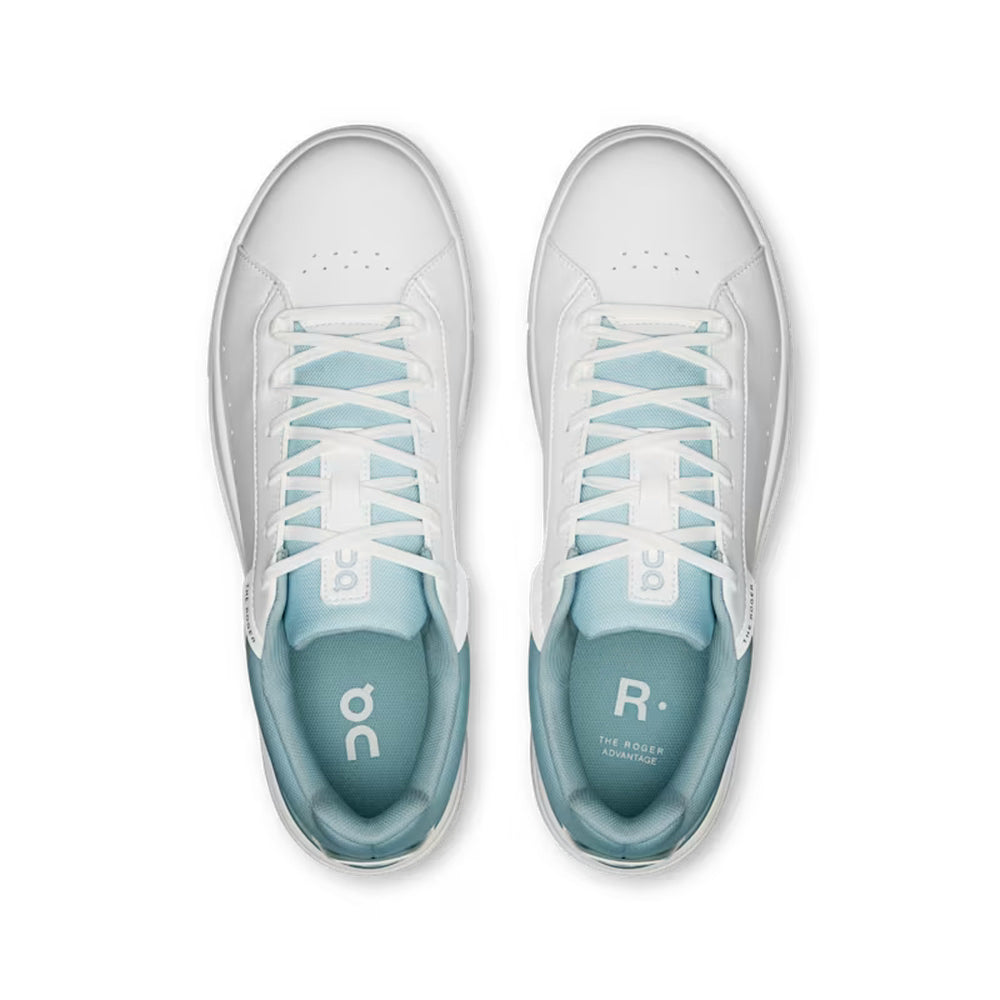 On Mens The Roger Advantage Shoes In White Wash