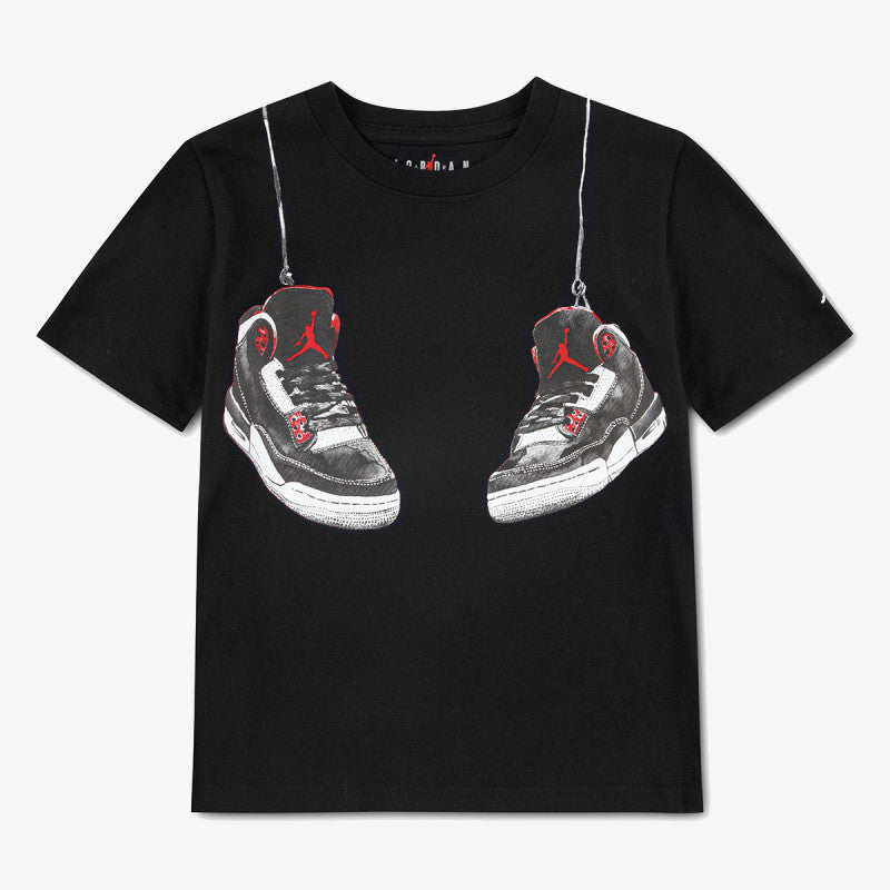 Jordan Boys Aj3 Shoe Strings T-shirt In Black