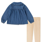 Levis 2Pc Collared Top & Legging In Safari