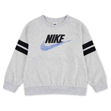 Nike Kiddies Boys Nsw Itz Ft Oversize Crew Sweatshirts In Birch Heather