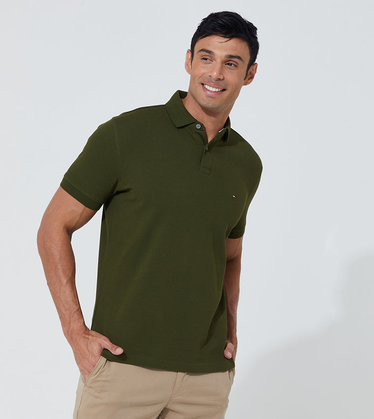 Tommy Hilfiger M177710 Msw 1985 Slim Polo Olive