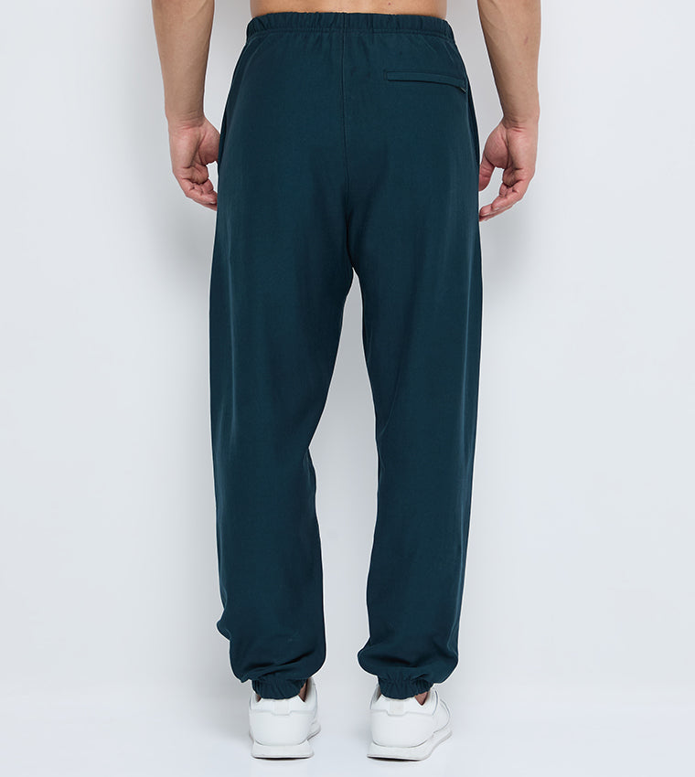 Calvin Klein Mens Premium Terry Monogram Joggers In Petrol