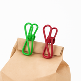 Creative Cooking Wire Bag Clips Set Of 12 In Red/Blue/Green/Yellow