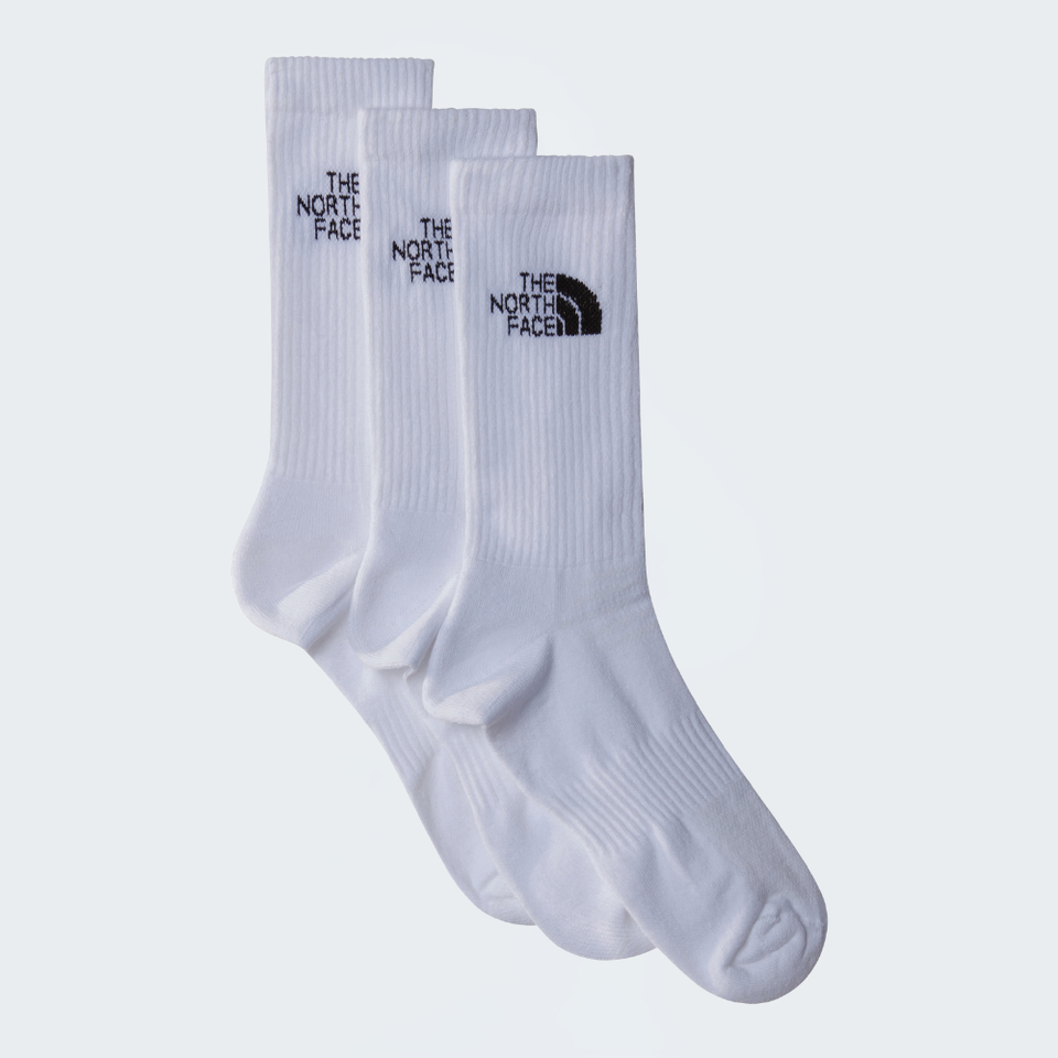 The North Face Men Multi Sport Crew Sock 3Pk White