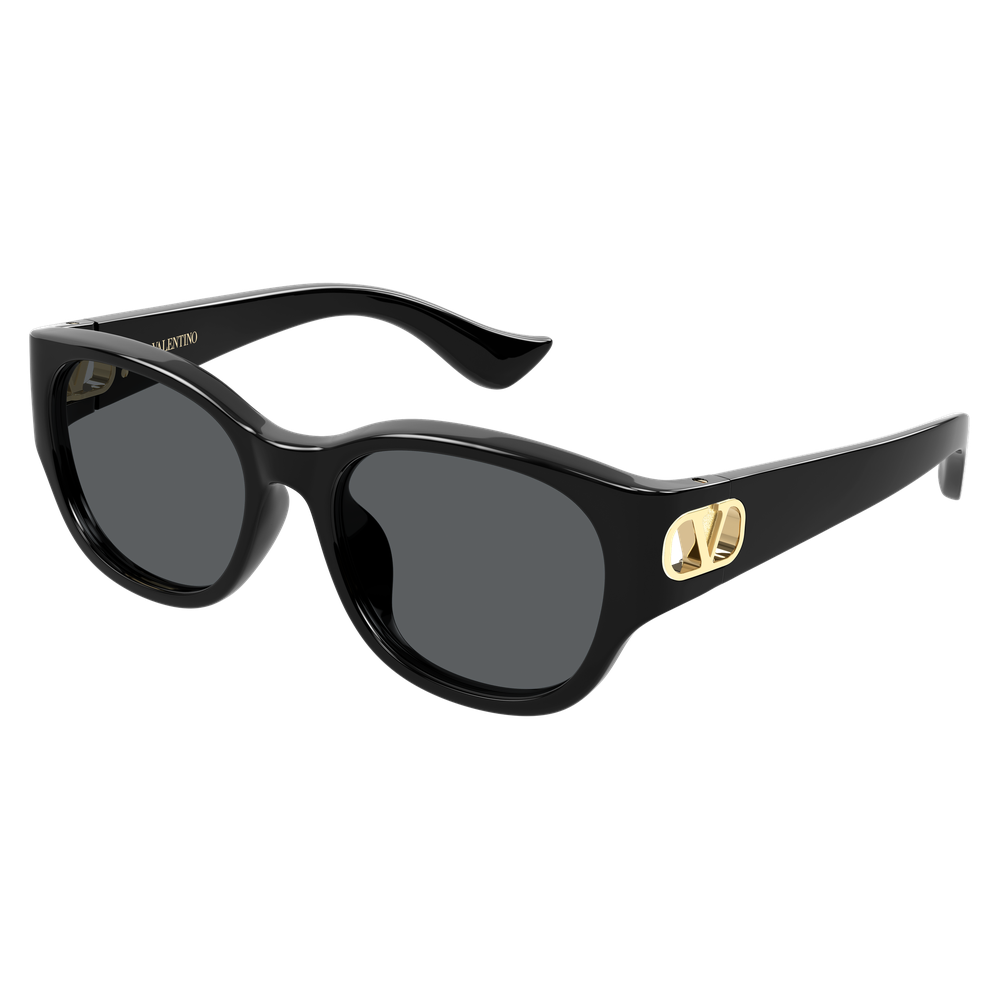 Valentino Oval Womens Sunglasses In Black