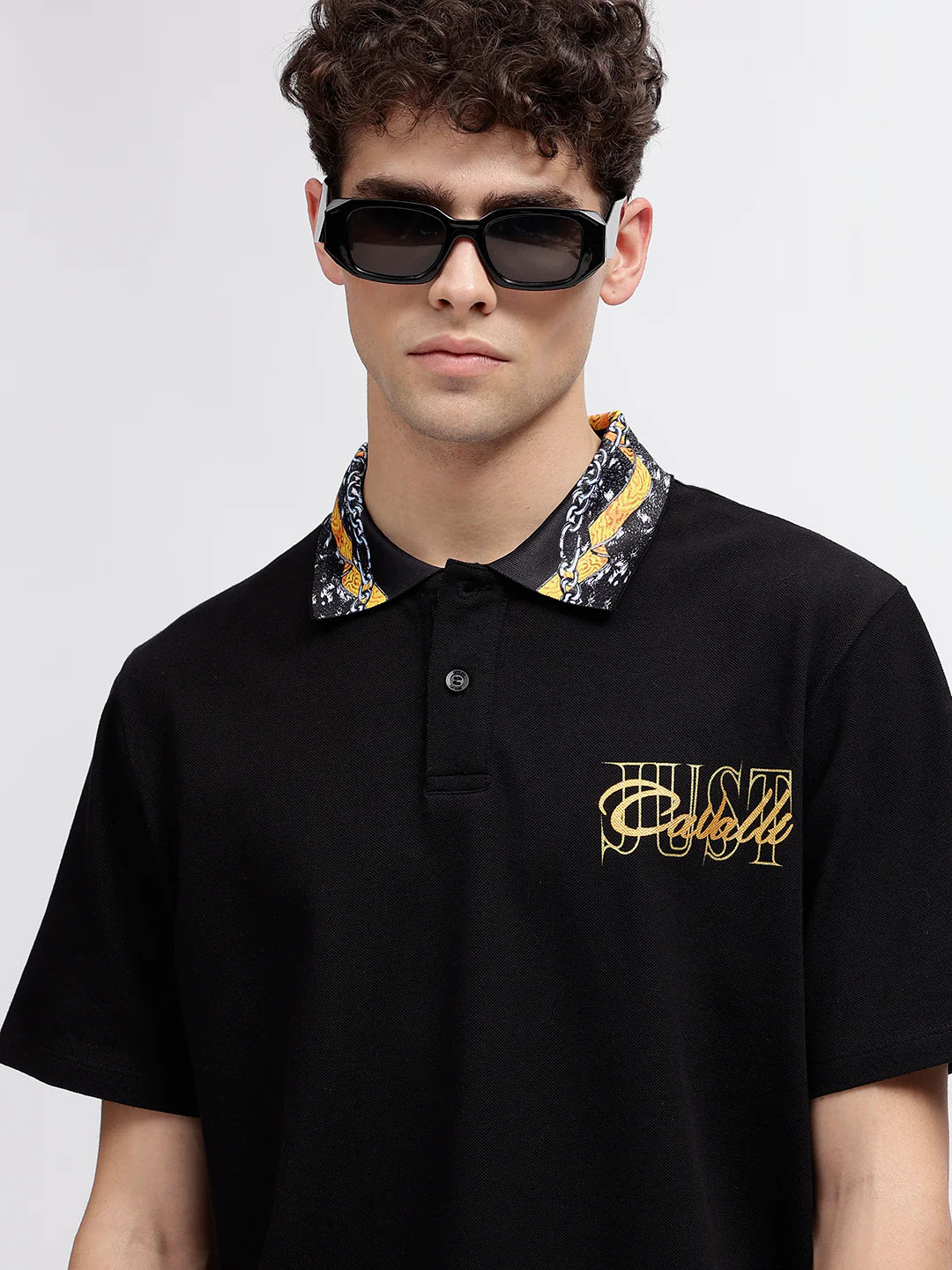 Just Cavalli 75Oagt04 Cj506 R Cadillac T-Shirt Black