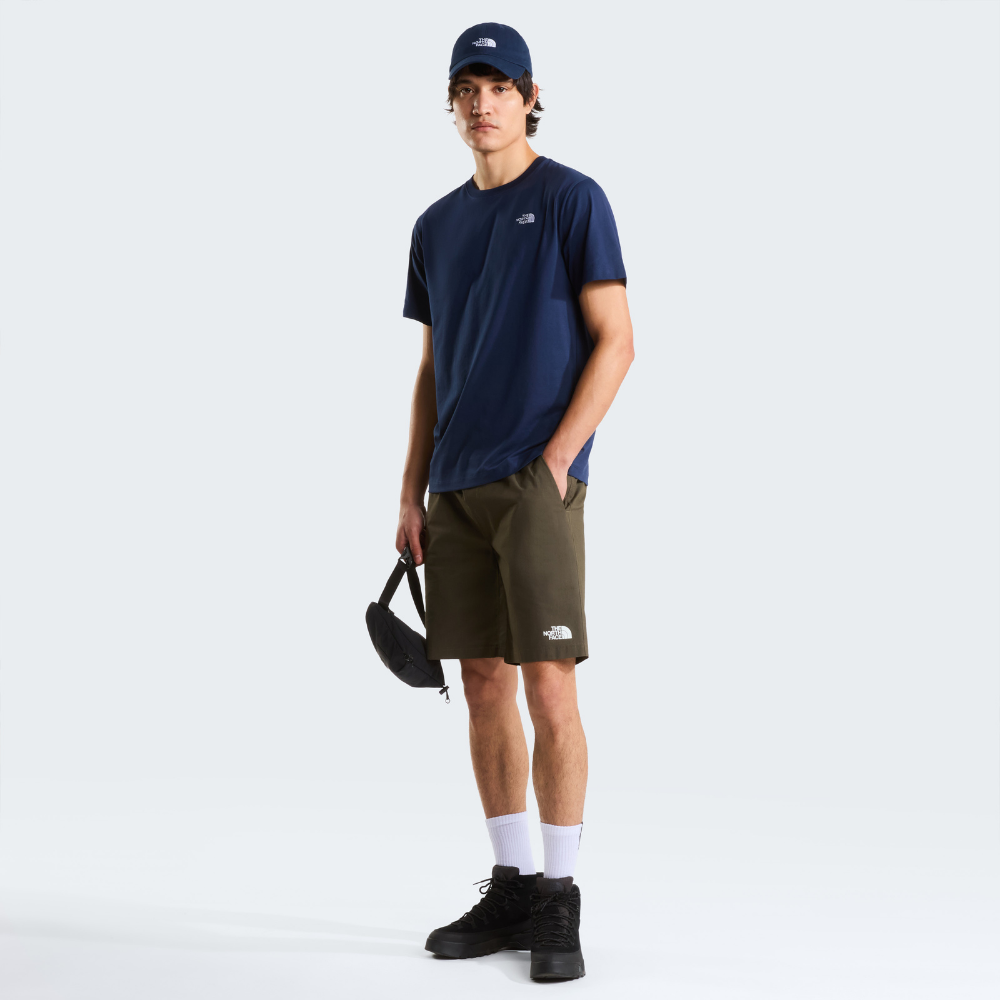 The North Face Mens Evolution Dome Short Sleeves T-Shirt In Navy Blue