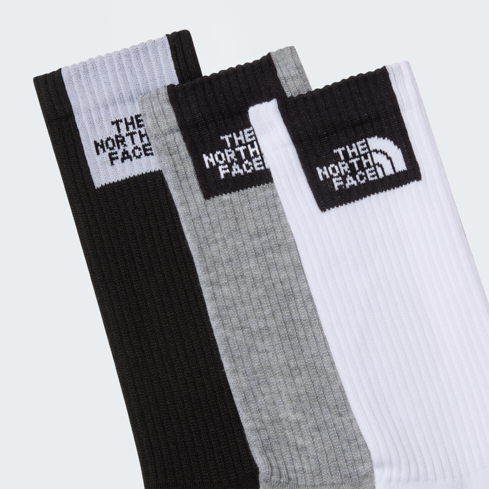 The North Face Unisex Adults Multi Sport 3 Pack In White/Grey/Black