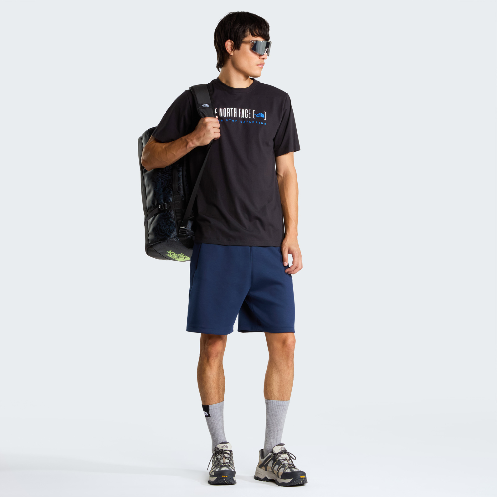 The North Face Mens Bracket Logo Short Sleeves T-Shirt In Black