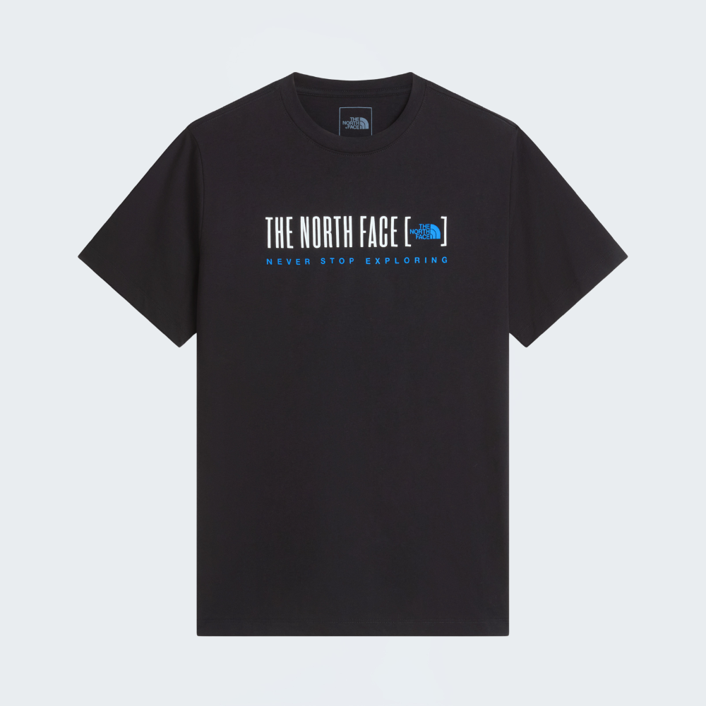 The North Face Mens Bracket Logo Short Sleeves T-Shirt In Black