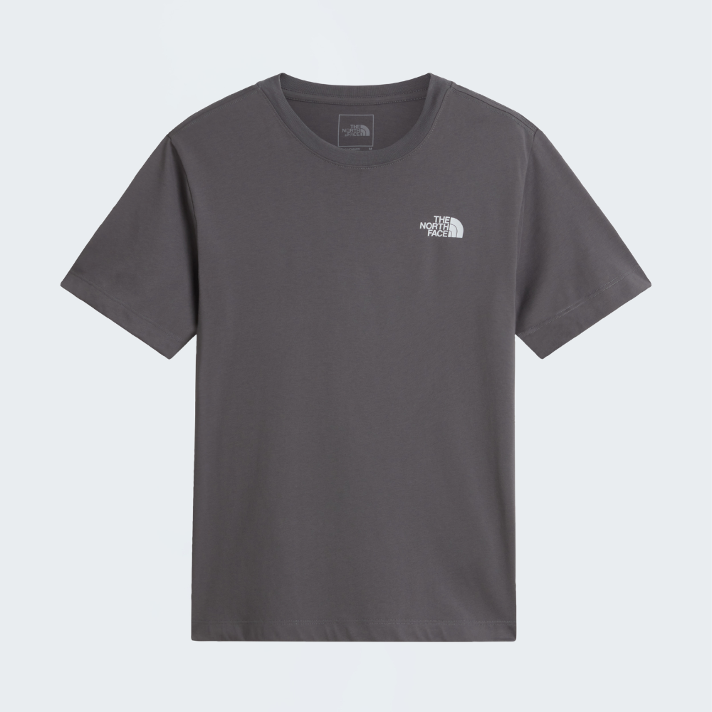 The North Face Mens Vertical Regular Graphic Short Sleeves T-Shirt In Smoked Pearl