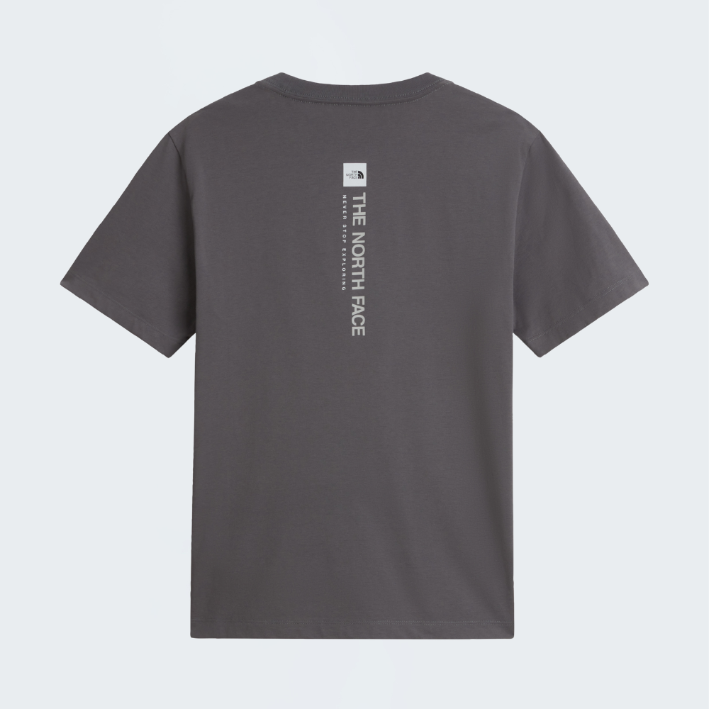 The North Face Mens Vertical Regular Graphic Short Sleeves T-Shirt In Smoked Pearl