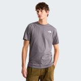 The North Face Mens Vertical Regular Graphic Short Sleeves T-Shirt In Smoked Pearl