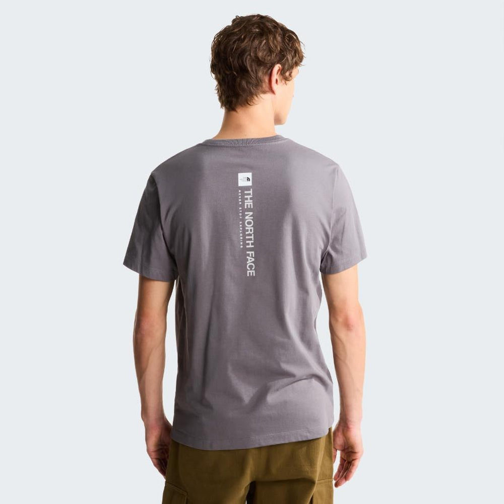 The North Face Mens Vertical Regular Graphic Short Sleeves T-Shirt In Smoked Pearl
