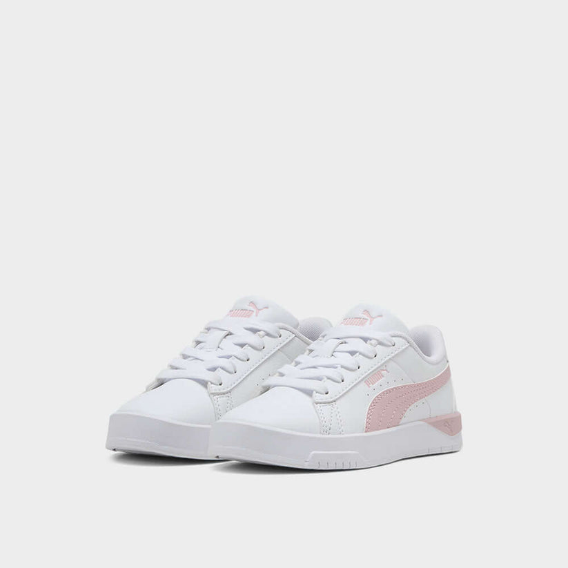 Puma Girls Jada Classic Shoes In White & Pink