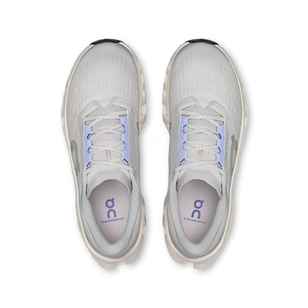 On Womens Cloudmonster 3.0 Shoes In Frost Ivory