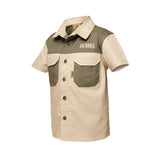 Boerboel Boys Shirt & Short Set in Olive & Stone