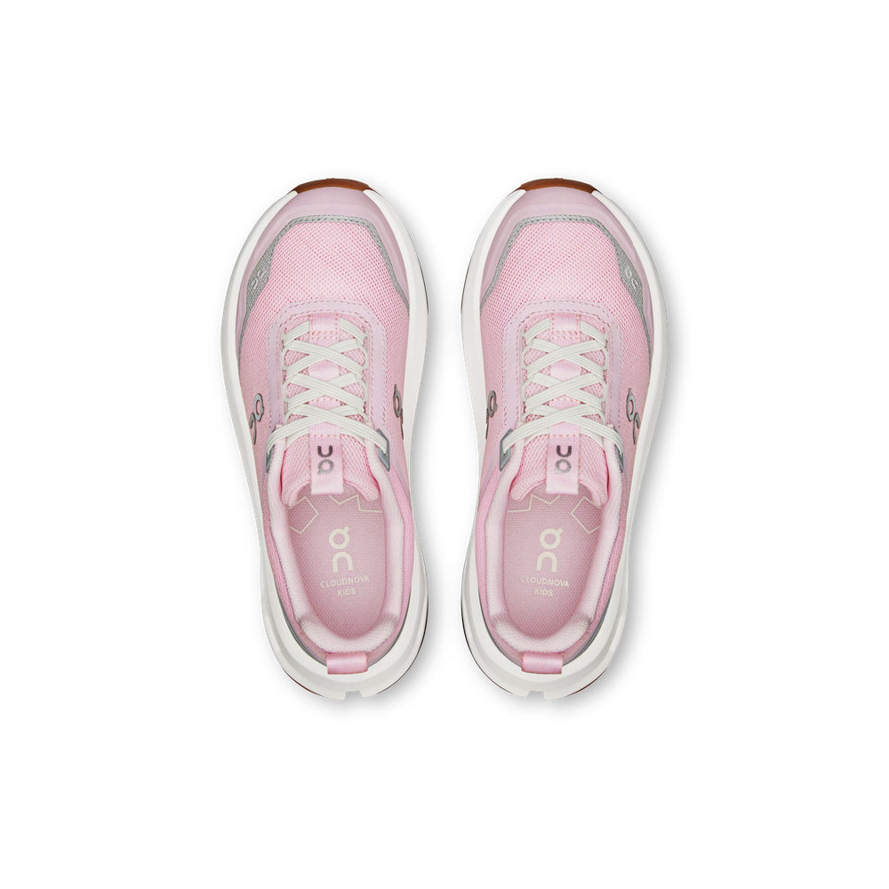 On Unisex Kiddies Cloudnova Sneakers In Peony/Iceberg