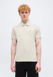 Calvin Klein Mens Monogram Pique Golfer In Beige