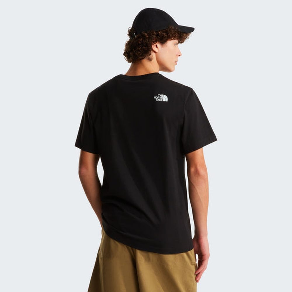 The North Face Mens Mountain Line T-Shirt In Black Multi