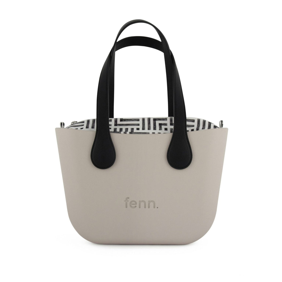 Fenn Silver Zip Handbag In Mushroom