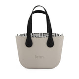 Fenn Silver Zip Handbag In Mushroom