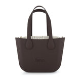 Fenn Gold Zip Printed Canvas Tote Bag In Chocolate