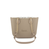 Fenn Gold Chain Tote Bag In Stone
