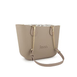 Fenn Gold Chain Tote Bag In Stone