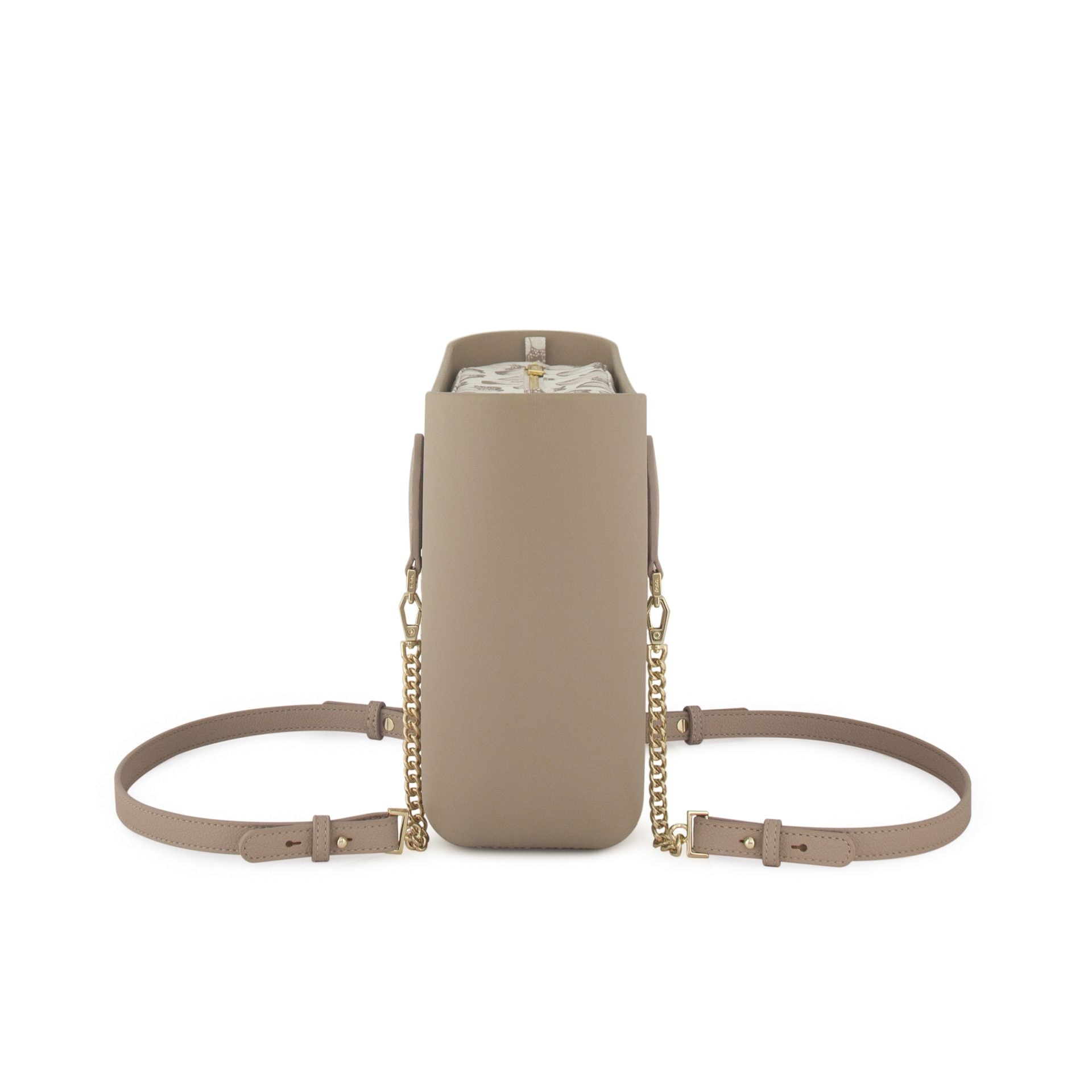 Fenn Gold Chain Tote Bag In Stone