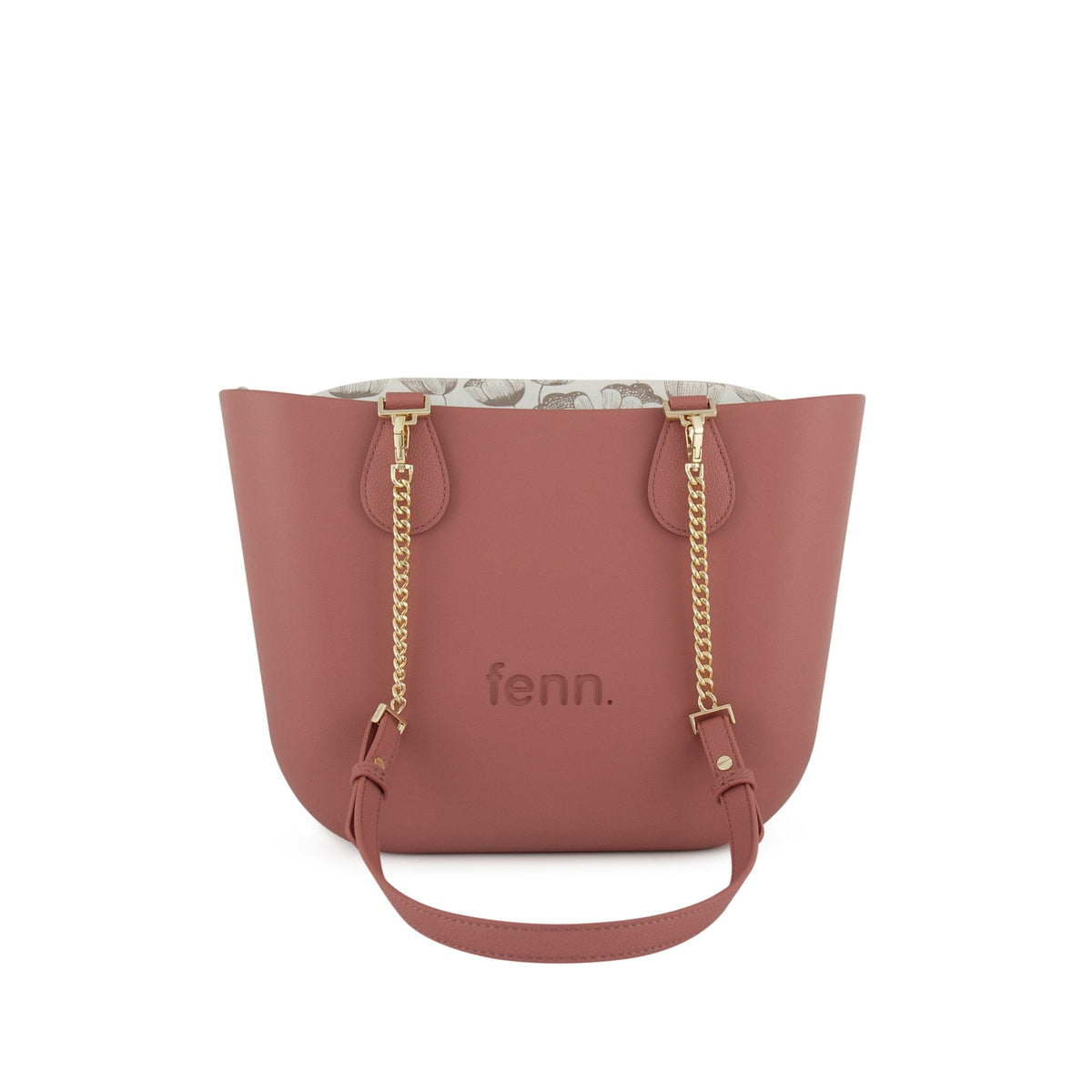 Fenn Gold Chain Tote Bag In Pink