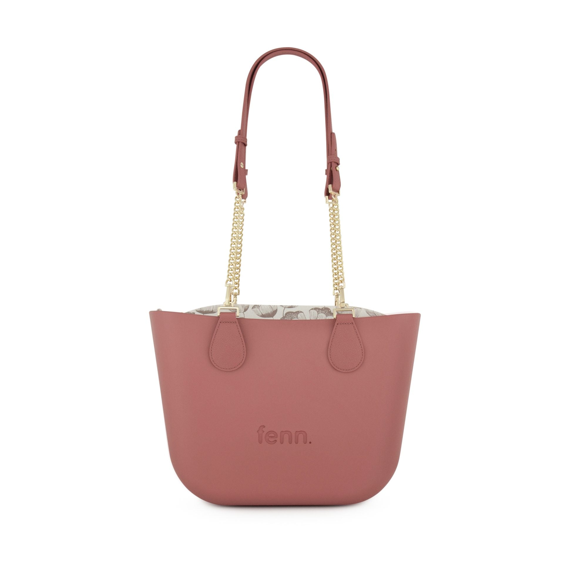 Fenn Gold Chain Tote Bag In Pink