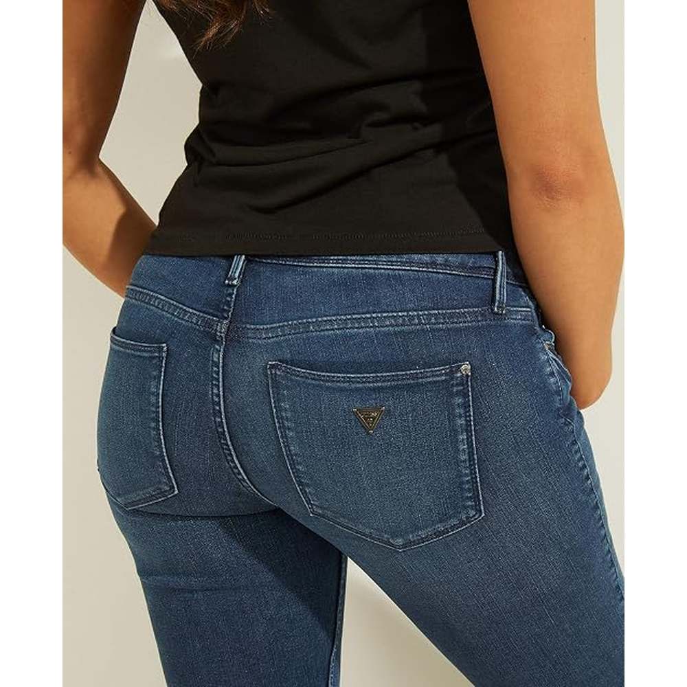 Guess Womens Cuesta Power Skinny Low Rise Jeans In Medium Wash