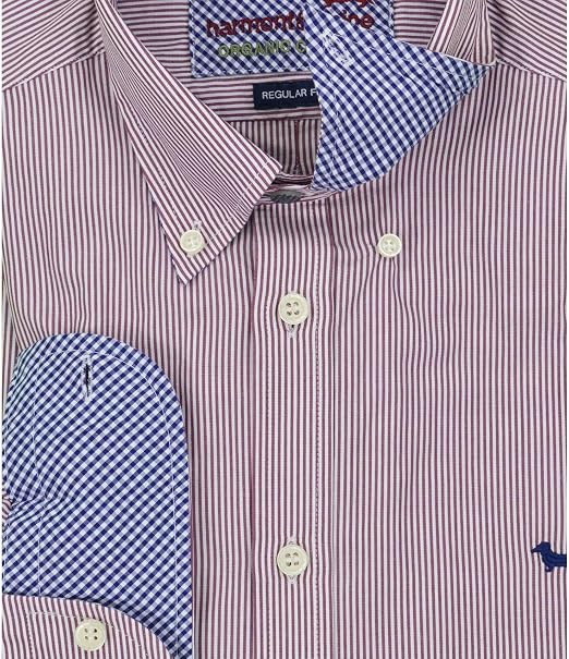 Harmont & Blaine Mens basic Shirt In Red & White