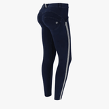 Freddy Womens Ankle Length Wrup Ashaping Jeans In Dark Blue