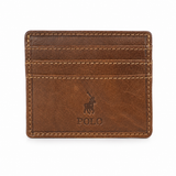 Polo Mens Card And Drivers Licence Holder In Brown