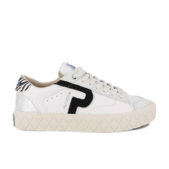 Palladium Womens Ace Lo Mix Leather Shoes In White