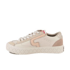 Palladium Womens Ace Lo Mix Leather Shoes In White