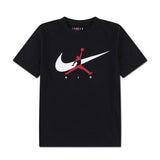 Jordan Boys Jumpman Swoosh Intersection T-shirt In Black