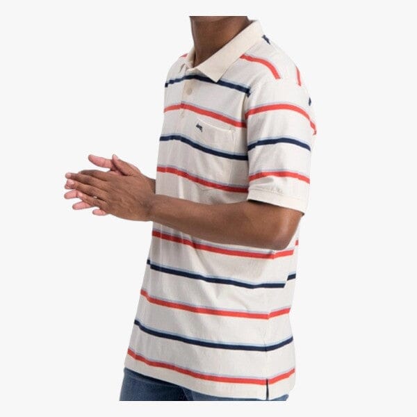 Jeep Multi Stripe Off White Golfer