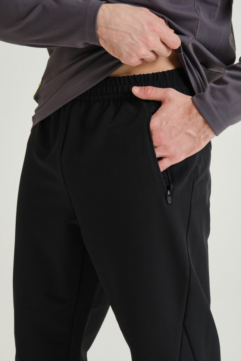 Anta Mens Advanced Running Woven Track Pants In Black
