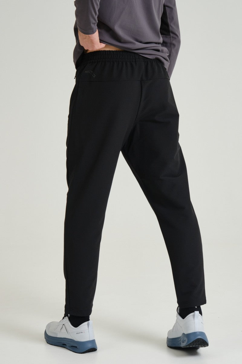 Anta Mens Advanced Running Woven Track Pants In Black