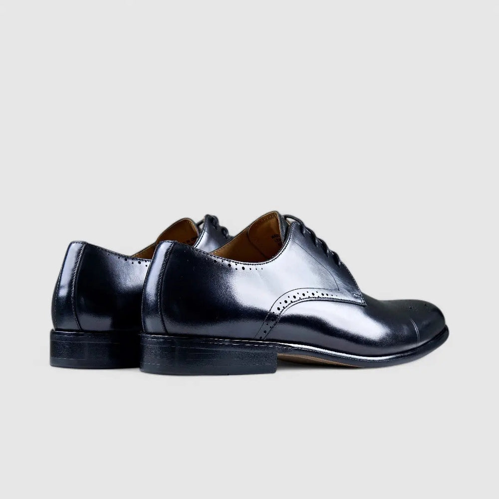Florsheim Mens Ash II Centurion Semi Derby Shoes In Black