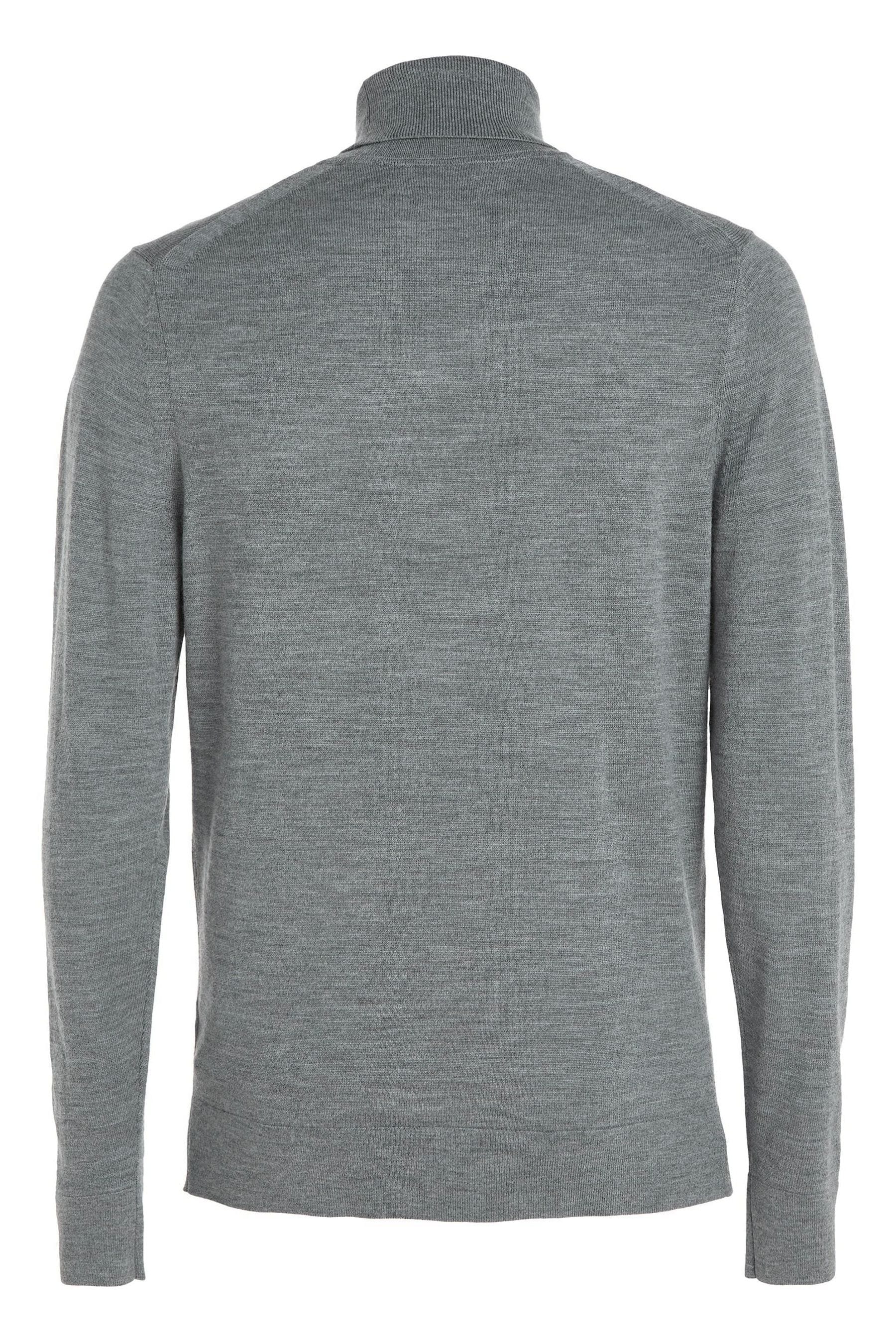 Calvin Klein Msw Merino Turtle Neck Grey