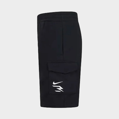 Nike Boys French Terry Cargo Short In Black