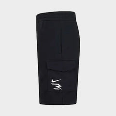 Nike Boys French Terry Cargo Short In Black