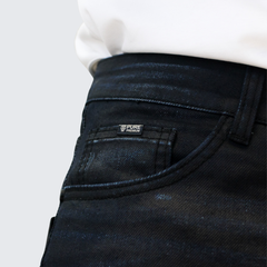 Pure Premium Mens Wax Jeans In Blue Black